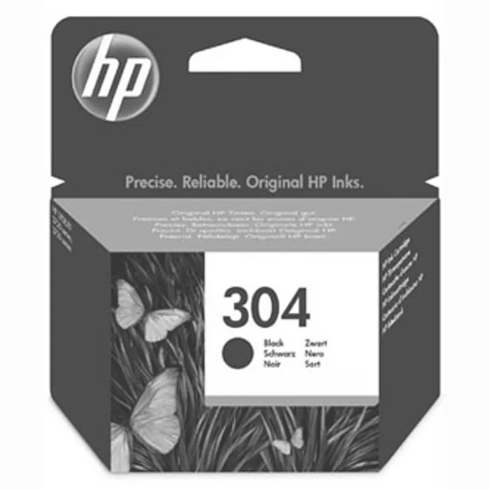 Główne zdjęcie produktu HP originální ink N9K06AE, HP 304, black, 120str., HP DeskJet 2620,2630,2632,2633,3720,37