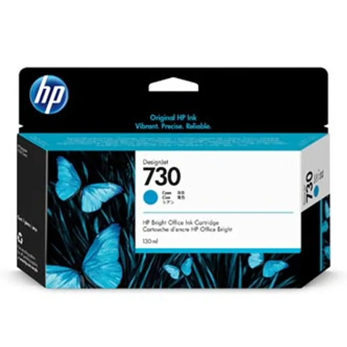 Główne zdjęcie produktu HP originální ink P2V62A, HP 730, cyan, 130ml, HP HP DesignJet T1700 Printer series