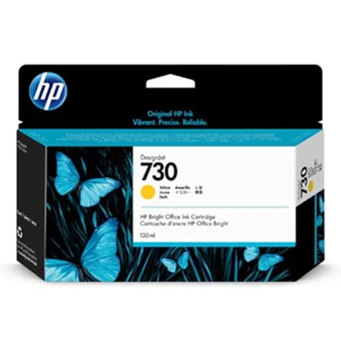Główne zdjęcie produktu HP originální ink P2V64A, HP 730, yellow, 130ml, HP HP DESIGNJET T1600 SERIES,1700 SERIES