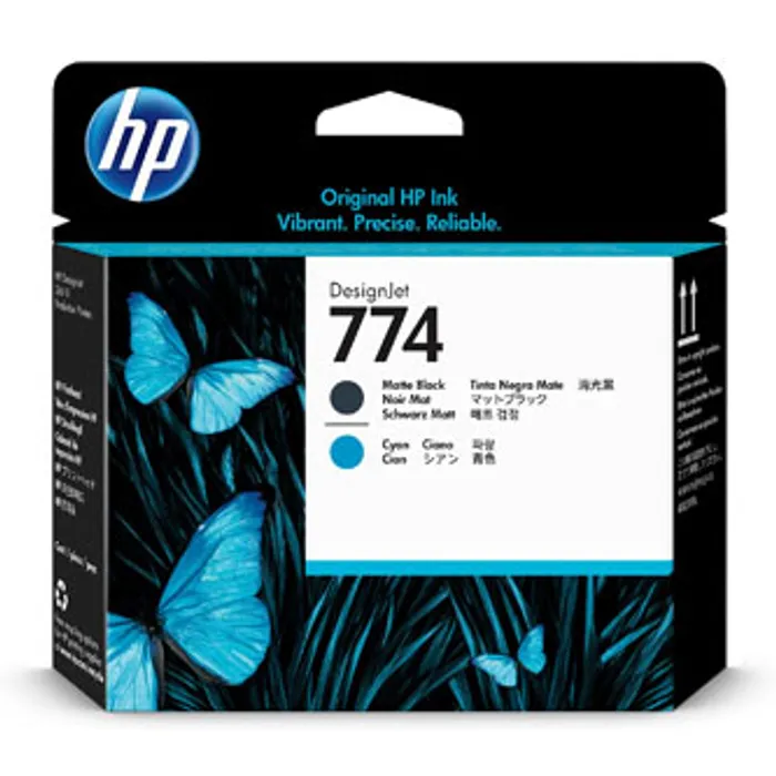Główne zdjęcie produktu HP originální tisková hlava P2W01A, HP 774, matte black/cyan, 1ks, HP DesignJet Z6810