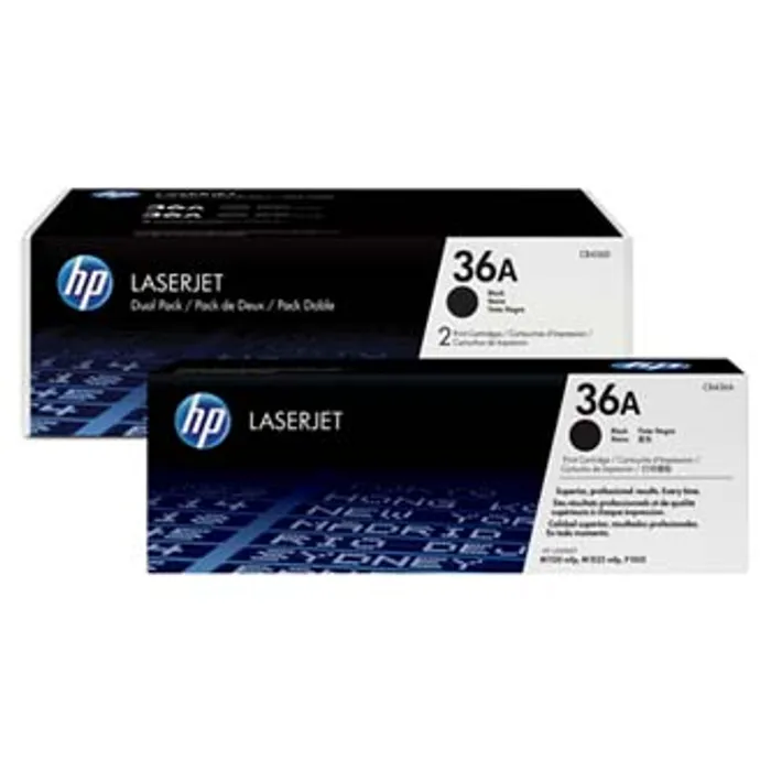 Główne zdjęcie produktu HP originální toner CB436AD, black, 4000 (2x2000)str., HP 36A, HP LaserJet P1505, M1522n,