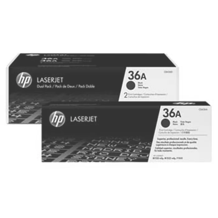 Główne zdjęcie produktu HP originální toner CB436AD, black, 4000 (2x2000)str., HP 36A, HP LaserJet P1505, M1522n,