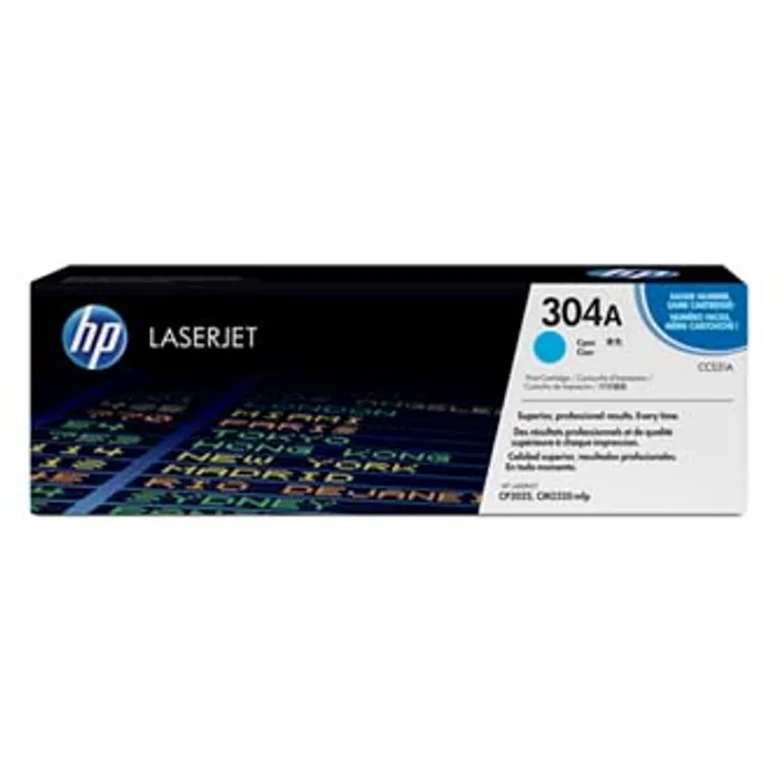 Główne zdjęcie produktu HP originální toner CC531A, cyan, 2800str., HP 304A, HP Color LaserJet CP2025, CM2320, O