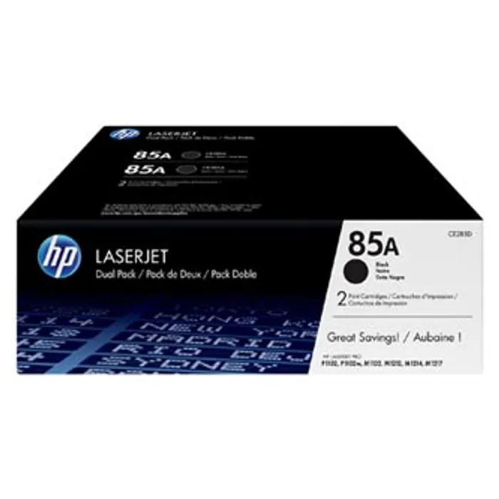 Główne zdjęcie produktu HP originální toner CE285AD, black, HP 85A, HP LJ Pro M1132, M1136, M1212, M1217, P1102,