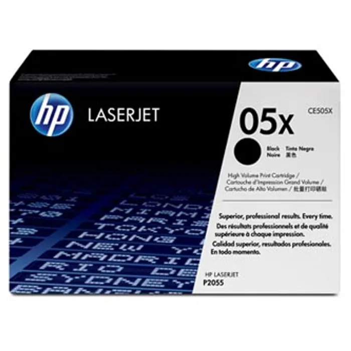 Główne zdjęcie produktu HP originální toner CE505X, black, 6500str., HP 05X, high capacity, HP LaserJet P2055, O