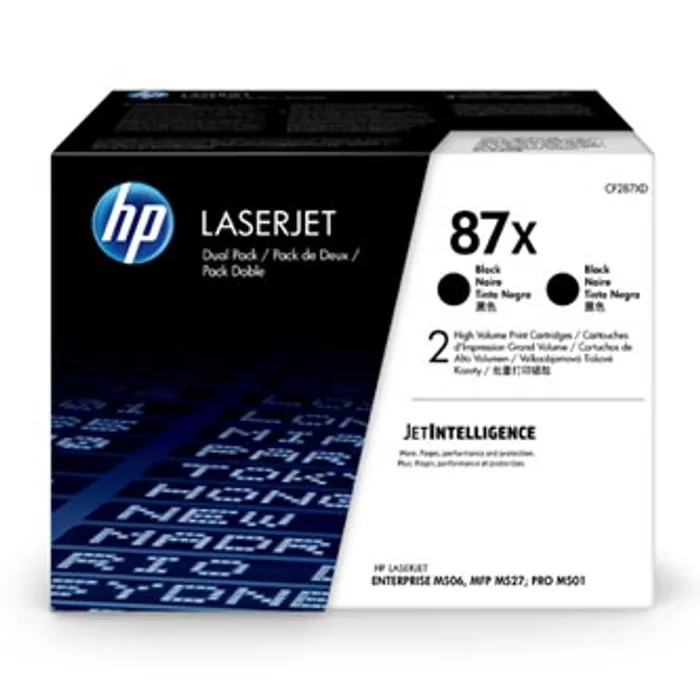 Główne zdjęcie produktu HP originální toner CF287XD, black, 36000 (2x18000)str., HP 87X, HP LaserJet Enterprise M