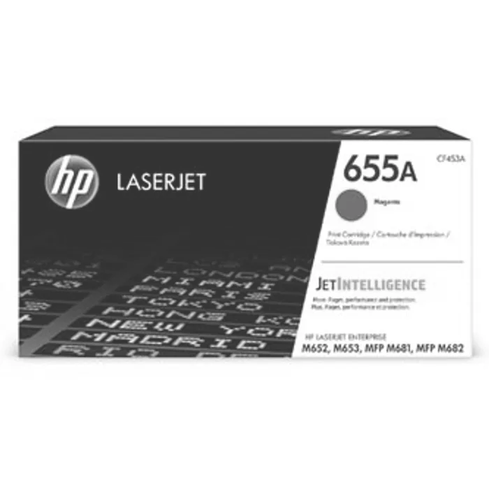 Główne zdjęcie produktu HP originální toner CF453A, magenta, 10500str., HP 655A, HP Color LaserJet Enterprise M65