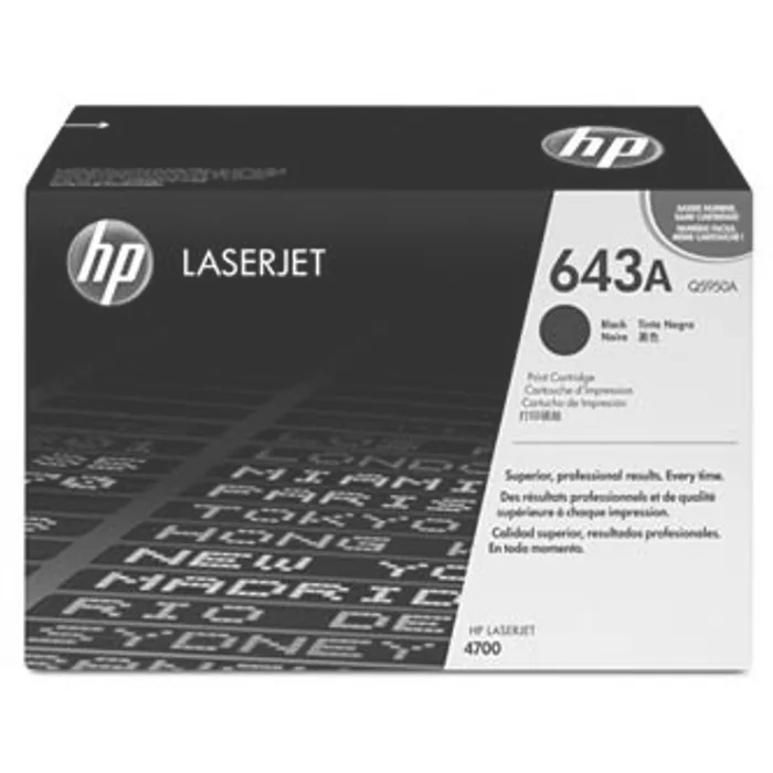 Główne zdjęcie produktu HP originální toner Q5950A, black, 11000str., HP 643A, HP Color LaserJet 4700, n, dn, dtn