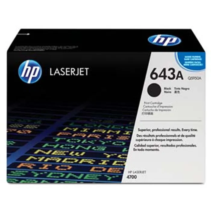 Główne zdjęcie produktu HP originální toner Q5950A, black, 11000str., HP 643A, HP Color LaserJet 4700, n, dn, dtn