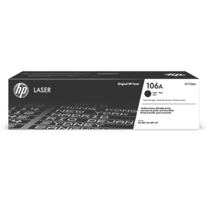 Główne zdjęcie produktu HP originální toner W1106A, black, 1000str., HP 106A, HP Laser 107, MFP 135, MFP 137, O
