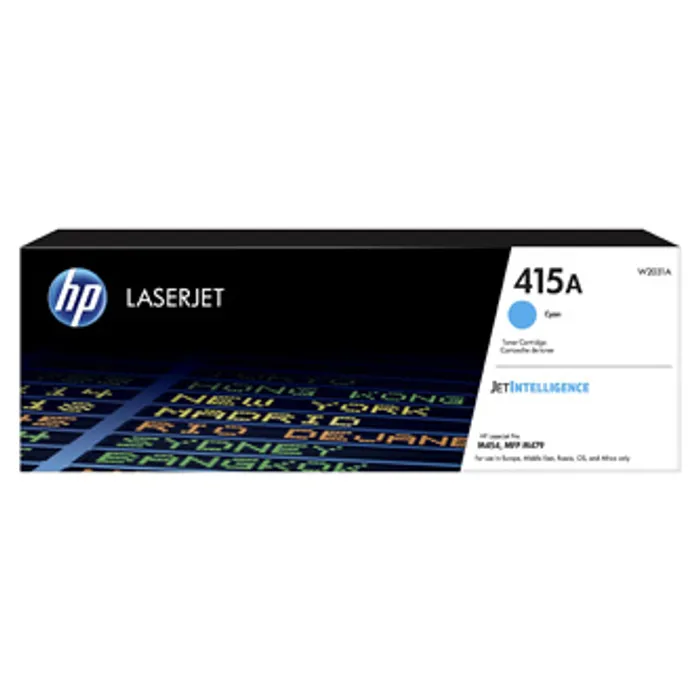 Główne zdjęcie produktu HP originální toner W2031A, cyan, 2100str., HP 415A, HP Color LaserJet Pro M454, MFP M479
