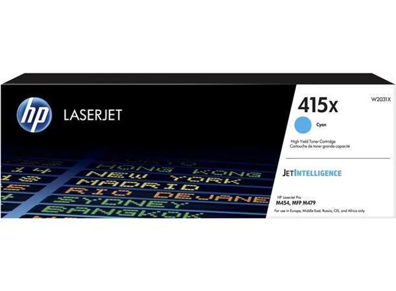 Główne zdjęcie produktu HP originální toner W2031X, cyan, 6000str., HP 415X, HP Color LaserJet Pro M454, MFP M479