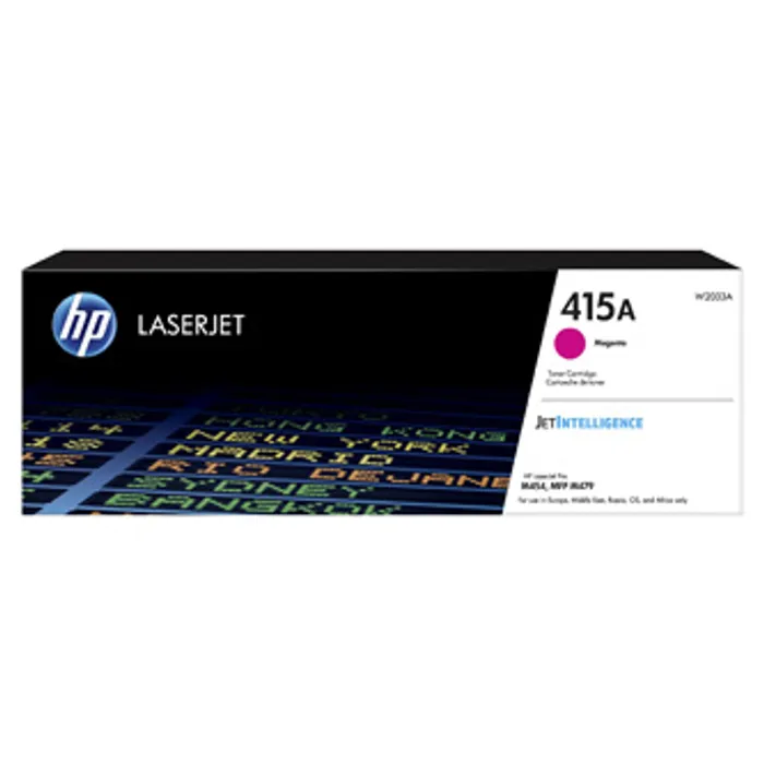 Główne zdjęcie produktu HP originální toner W2033A, magenta, 2100str., HP 415A, HP Color LaserJet Pro M454, MFP M