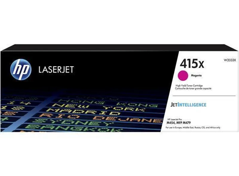 Główne zdjęcie produktu HP originální toner W2033X, magenta, 6000str., HP 415X, high capacity, HP Color LaserJet