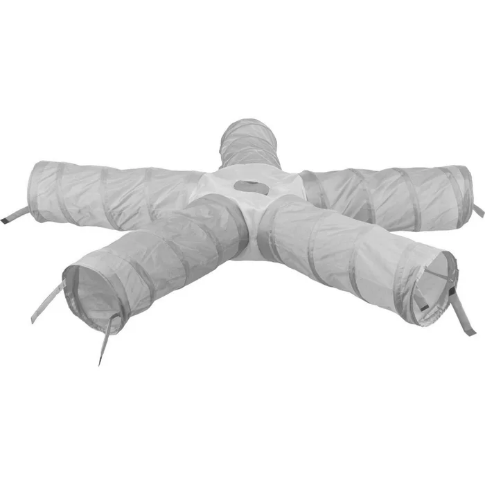 Główne zdjęcie produktu Hrací tunel HVĚZDA pro králíčky, morčata, 5 × o 18 cm/47 cm, 6 východů, polyester