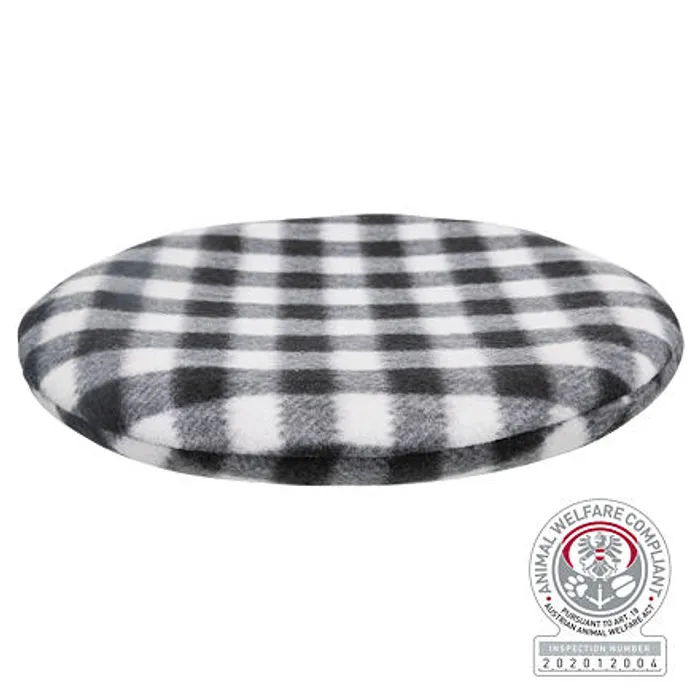 Główne zdjęcie produktu Hřejivý polštářek k nahřátí v mikrovlnné troubě, 26cm, černá/bílá-káro