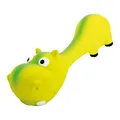Kucyk leżący - kształt hantli, z dźwiękiem, 22 cm, lateks, zielony, HipHop