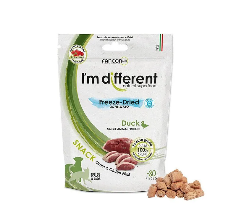 Główne zdjęcie produktu I´M DIFFERENT SNACK kachna - mrazem sušený pamlsek, 40 g
