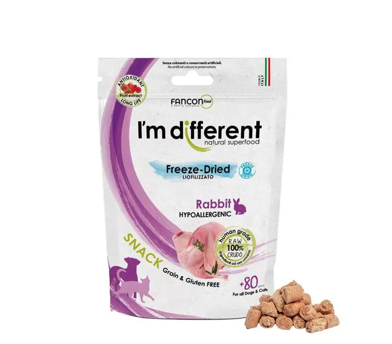Główne zdjęcie produktu I´M DIFFERENT SNACK králík - mrazem sušený pamlsek, 40 g