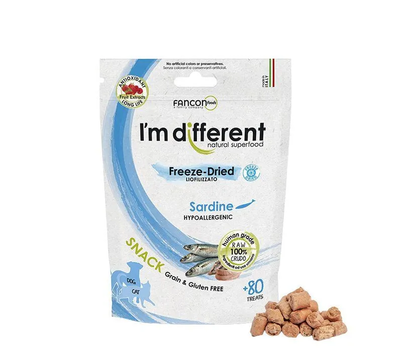 Główne zdjęcie produktu I´M DIFFERENT SNACK sardinky - mrazem sušený pamlsek, 40 g