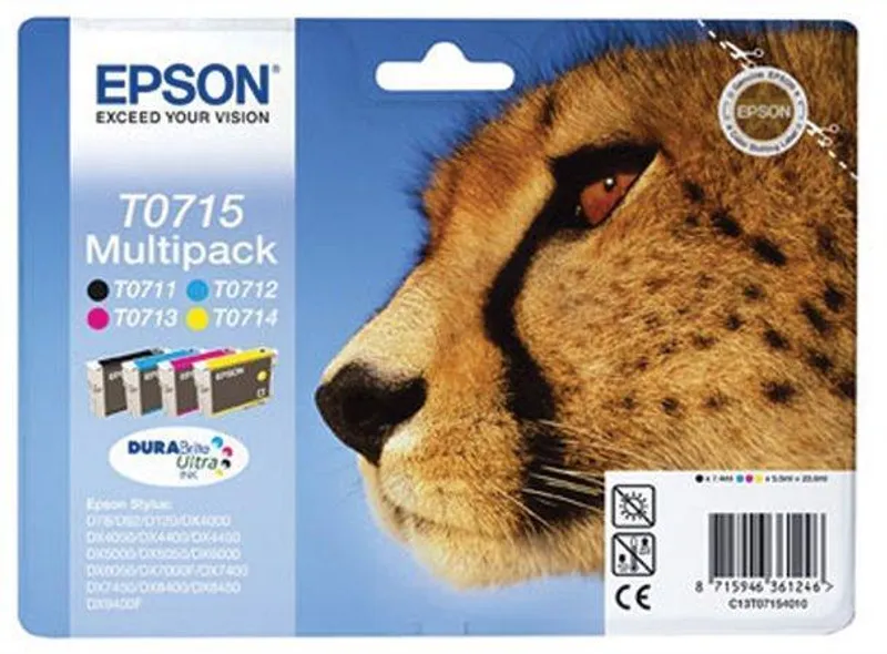 Główne zdjęcie produktu Inkjet cart.multipack pro "Stylus D78, D92, D120" tiskárny, EPSON B+C+M+Y, 23,9ml