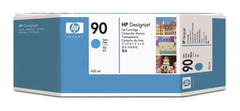 Główne zdjęcie produktu Inkjet cart.pro "DesignJet 4000" tiskárnu, HP "Nr.90" Cyan, 400ml
