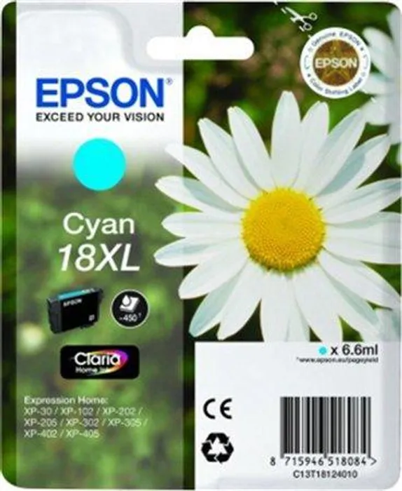Główne zdjęcie produktu Inkjet cart.pro "XP 30, 102, 202, 205" tiskárny, EPSON Cyan, 6,6ml