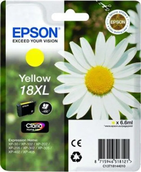 Główne zdjęcie produktu Inkjet cart.pro "XP 30, 102, 202, 205" tiskárny, EPSON Žlutá, 6,6ml