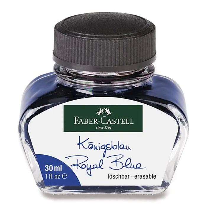 Główne zdjęcie produktu Inkoust pro plnicí pera, modrá barva Faber-Castell 149839