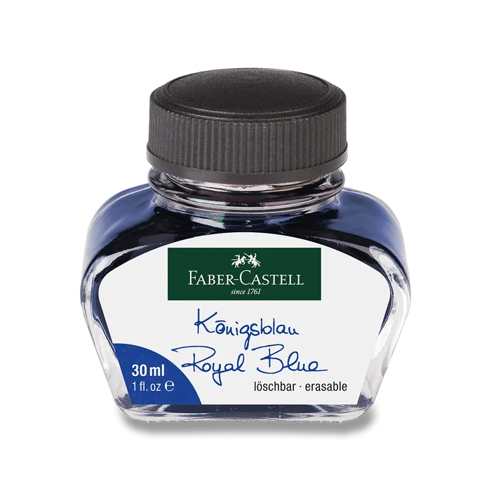 Główne zdjęcie produktu Inkoust ve skleněné lahvičce 30ml, modrá Faber Castell (149839)