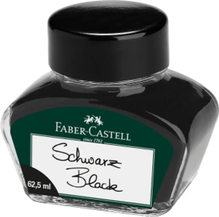 Główne zdjęcie produktu Inkoust ve skleněné nádobce, černá Faber Castell 148700