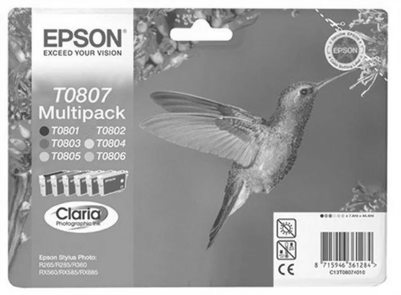 Główne zdjęcie produktu Inkoustová cart. multipack pro tiskárnu "StylusPhoto R265", EPSON B+C+M+Y+PC+PM, 44,4ml