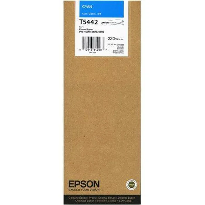 Główne zdjęcie produktu Inkoustová cart. pro tiskárnu "StylusPro 9600", EPSON Cyan, 220ml