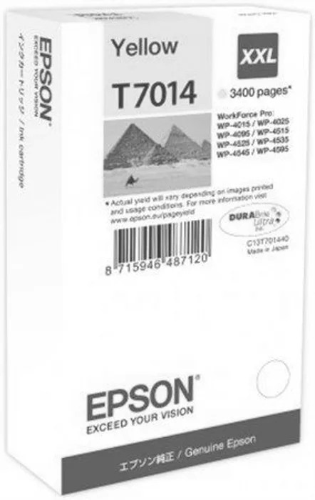Główne zdjęcie produktu Inkoustová cart. pro tiskárny "série Workforce Pro 4000, 4500", EPSON Žlutá, 3,4 tis.stran