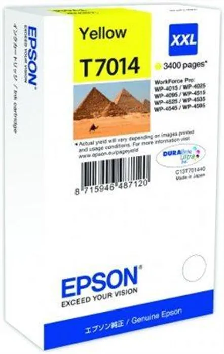 Główne zdjęcie produktu Inkoustová cart. pro tiskárny "série Workforce Pro 4000, 4500", EPSON Žlutá, 3,4 tis.stran