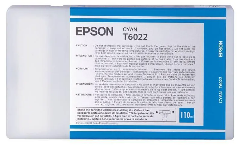 Główne zdjęcie produktu Inkoustová cart. pro tiskárny "StylusPro 7800, 7880", EPSON Cyan, 110ml
