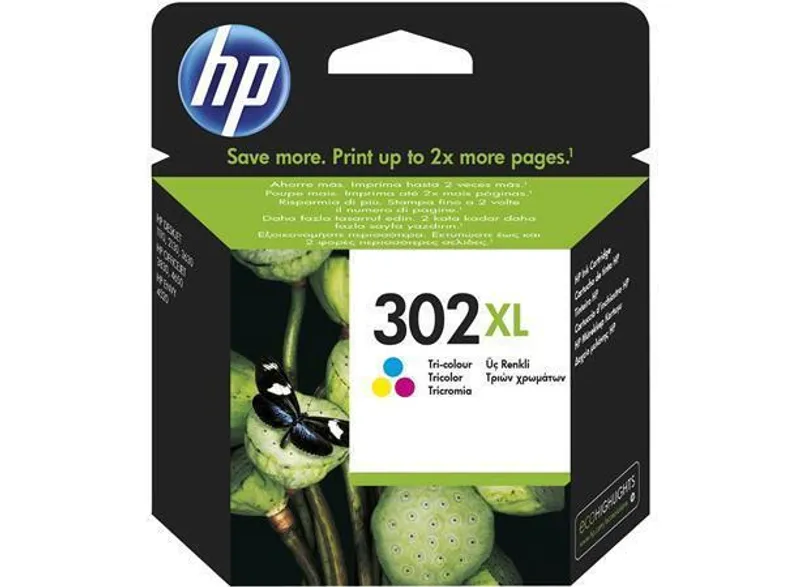 Główne zdjęcie produktu Inkoustová cartridge HP 302XL color, do tiskárny DeskJet 2130, 3 barvy, 8 ml, HP