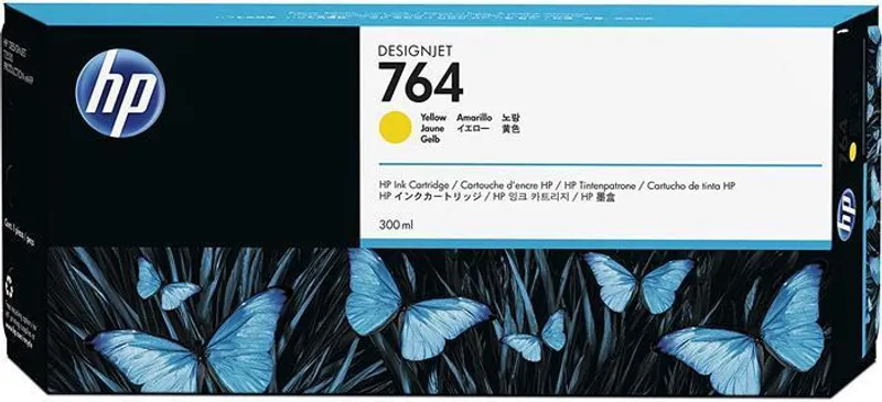 Główne zdjęcie produktu Inkoustová cartridge HP 764, do tiskárny Designjet T3500, žlutá, 300 ml, HP