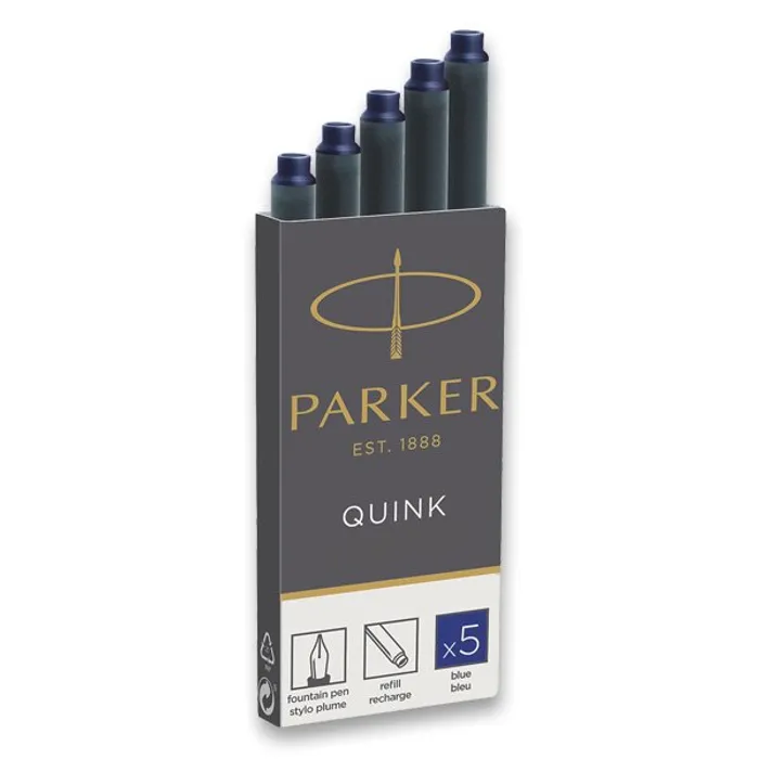 Główne zdjęcie produktu Inkoustové bombičky modré PARKER [5 ks]