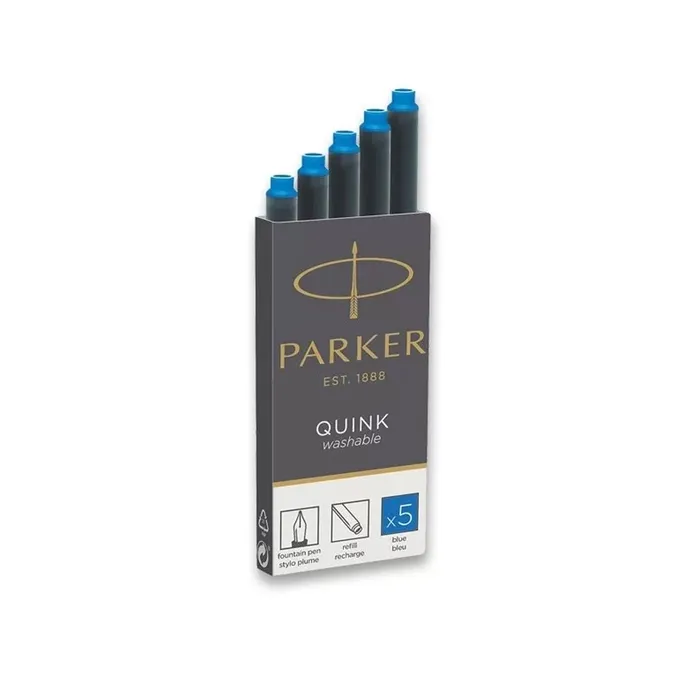 Główne zdjęcie produktu Inkoustové bombičky Parker, omyvatelné 5 ks, modrý