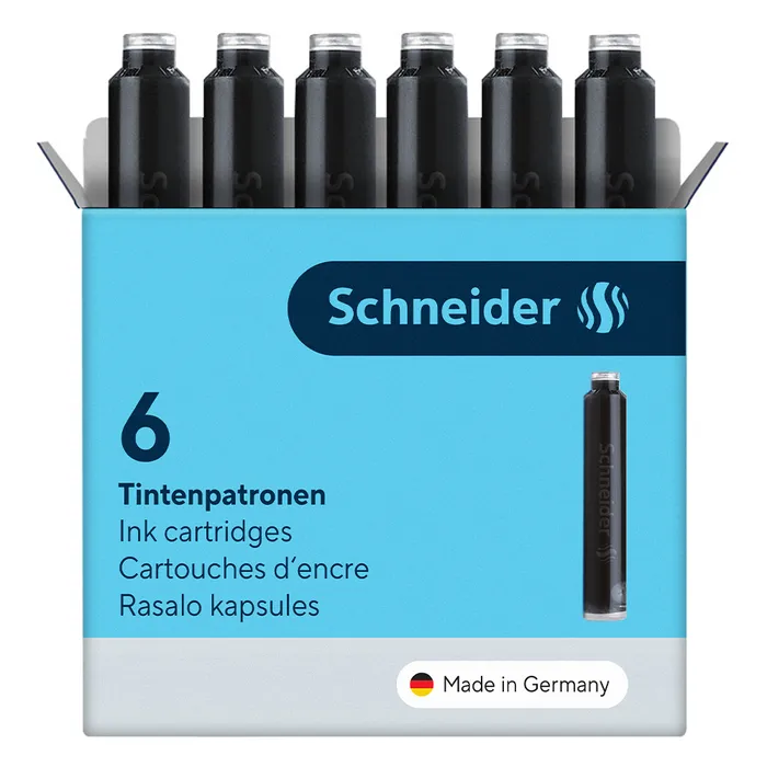Główne zdjęcie produktu Inkoustové bombičky Schneider, 6 ks černé