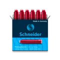 Wkłady atramentowe Schneider, 6 szt. czerwone