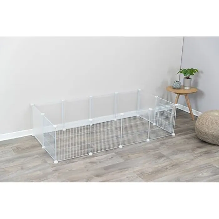 Główne zdjęcie produktu Interiérový výběh, kov/plast, 140 x 35 x 70 cm, bílá