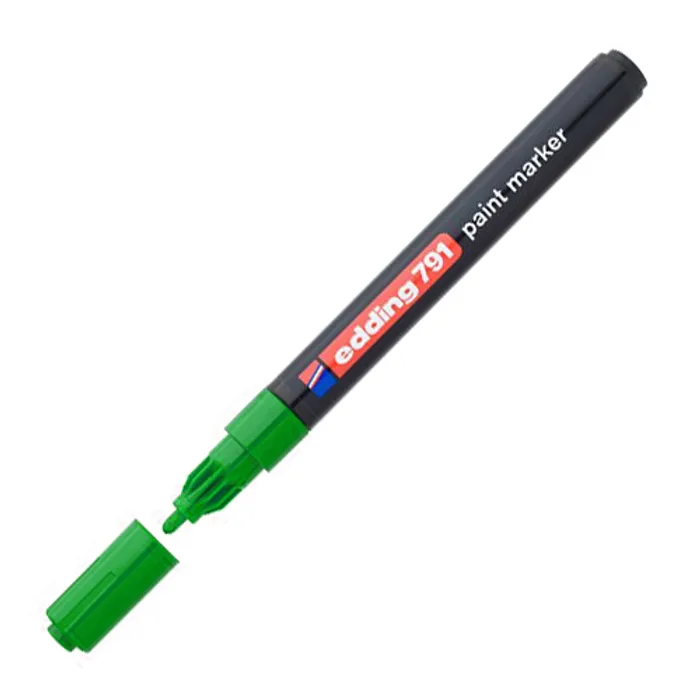 Główne zdjęcie produktu Lakový popisovač "791", zelená, 1-2mm, EDDING