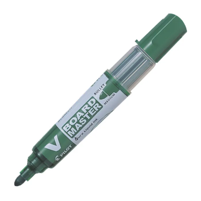 Główne zdjęcie produktu Popisovač na bílou tabuli "V-Board Master", zelená, kuželový hrot, 2,3mm, PILOT