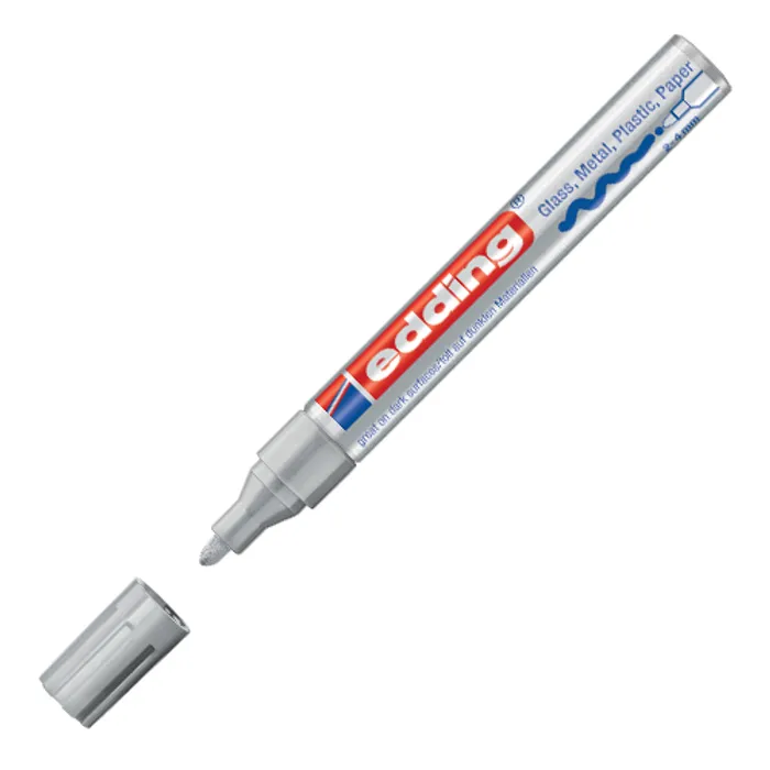Główne zdjęcie produktu Lakový popisovač "750", stříbrná, 2-4mm, EDDING