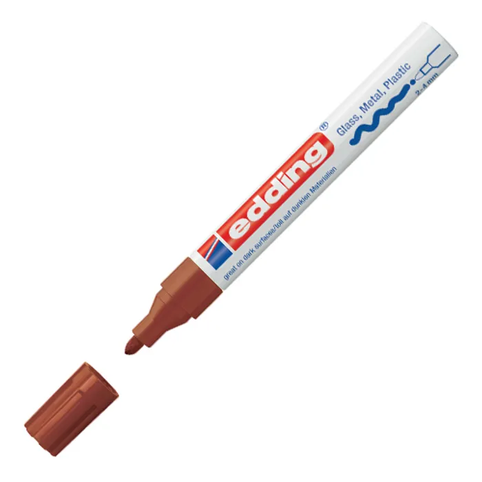 Główne zdjęcie produktu Lakový popisovač "750", hnědá, 2-4mm, EDDING