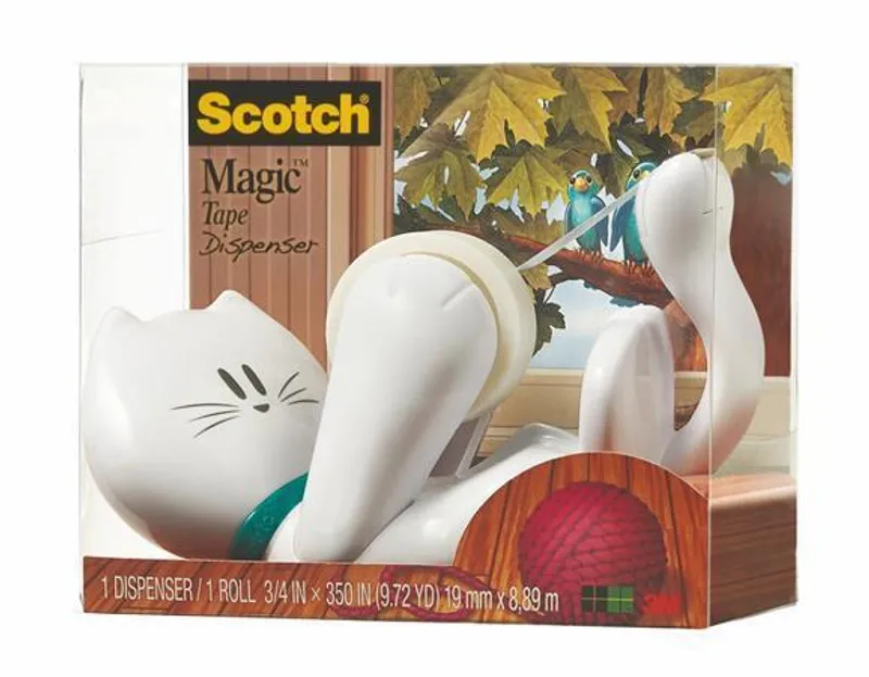 Główne zdjęcie produktu Odvíječ na lepicí pásku "C39", kočka, stolní, s lepicí páskou, 3M SCOTCH
