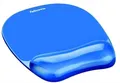 Podkładka pod mysz z żelową podpórką pod nadgarstek, FELLOWES "Crystals Gel", niebieska
