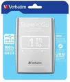 Verbatim zewnętrzny dysk twardy, Store N Go, 2.5", USB 3.0 (3.2 Gen 1), 1TB, 53071, srebrny